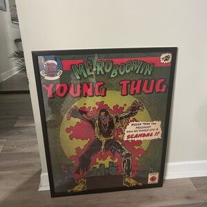 Young Thug Framed Comic Art Print from Metro Boomin’s Heroes & Villain Promo